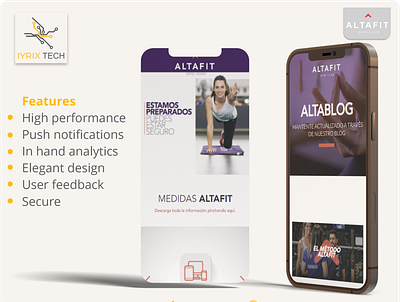 Altafit App app branding design logo ui ux