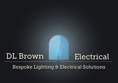 Logo Concept dark electrical led logo museo slab