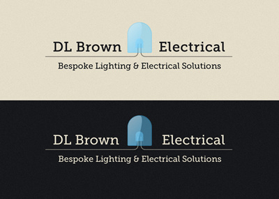 Branding 2 Ways dark electrical led logo museo slab