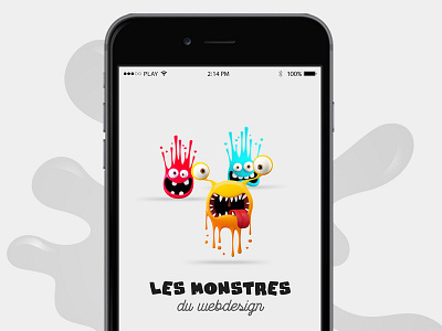 Webdesign Monsters 3d app cartoon front fun iphone mobile webdesign webtv