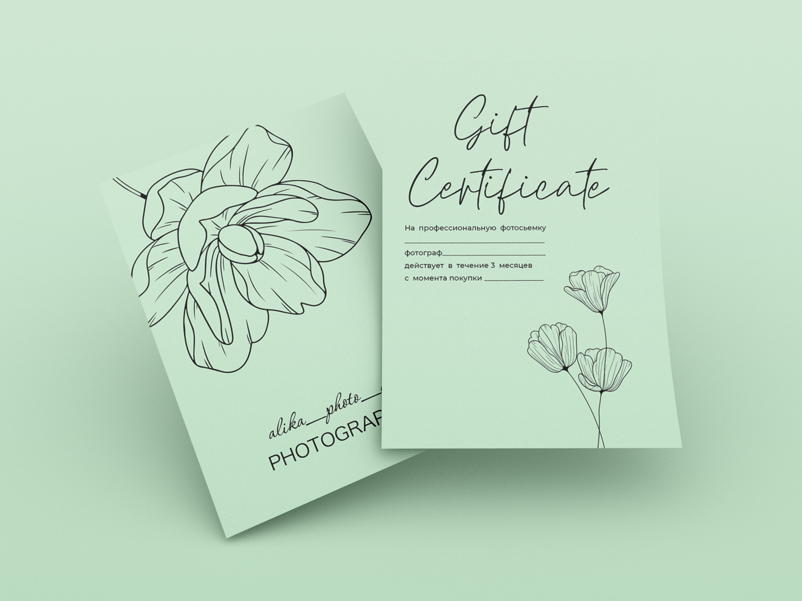 Gift Certificate Design By Rina On Dribbble   15m 030 4x 