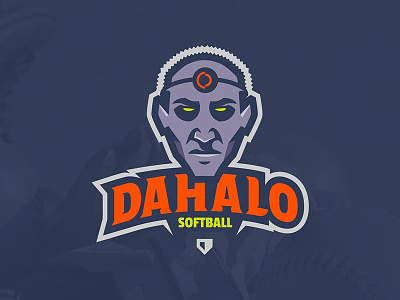 Dahalo Softball Club Logo african bold character head identity illustration logo mean sketch sport team typography