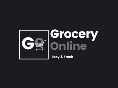 Grocery Online app branding design foodlogo grocery icon logo minimal online shop typography