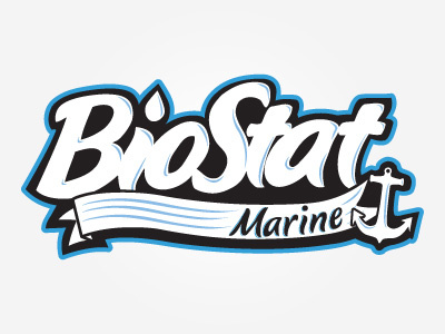 Biostat 2 hand lettering logo