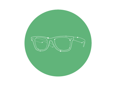 Glasses glasses green illustration