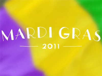 NOLA 2 mardi gras new orleans typography video