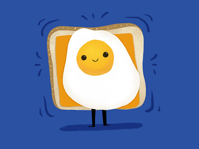 Sammy the Egg blue character design egg illustration procreate