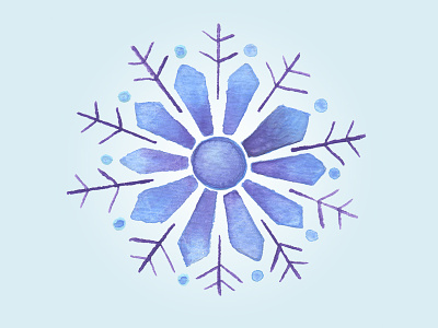 Snowflake painting snowflake watercolor