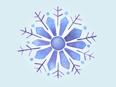 Snowflake painting snowflake watercolor