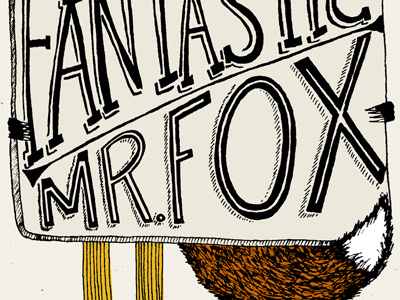 FOXY black hand lettering illustration orange typography yellow