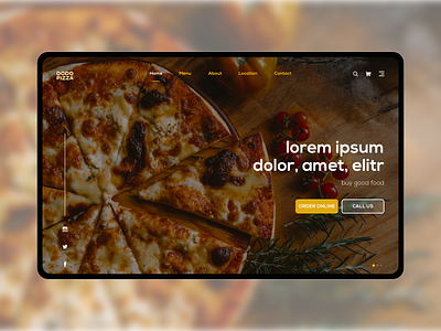 DODO PIZZA- Landing Page food food deliovery app food delivery landing page food order home delivery landing page online order ordering website pizza app pizza delivery pizza online order restaurant app ui web design