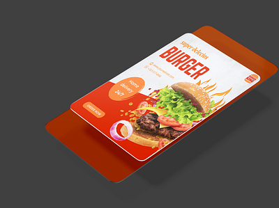 Super Delicious Burger Post adobe adobe xd banner design branding business flyer design facebook post graphic design illustration instagram post post design ui