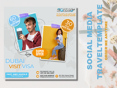 Dubai Visit visa square flyer social media post banner template adobe adobe xd banner branding design facebook ads facebook banner graphic design instagram ads post post design social media post square ui