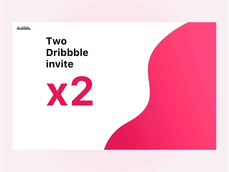 Two Dribbble Invites 2x dribbble invitation invite