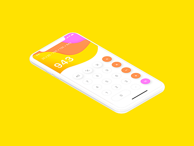 Daily UI challenge #004 — Calculator 004 challenge colorful daily design ui yellow