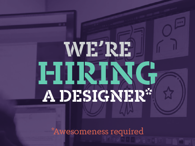 We're Hiring a Designer! creative design designer education hiring inhouse job k12 marketing philadelphia philly team web design web designer