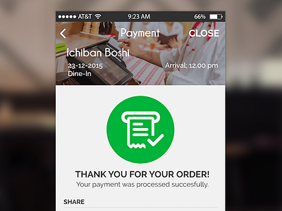 Payment Screen check out food ios order payment restaurant ui ux