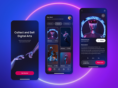 NFT marketplace mobile app