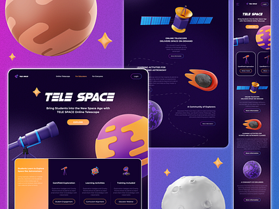 Landing page for a gamified learning platform branding design landing page mobile responsive ui ux uxui