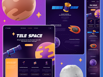Landing page for a gamified learning platform