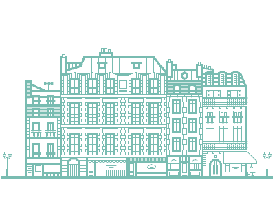 Parisian buildings - Animated animation building city gif paris vector