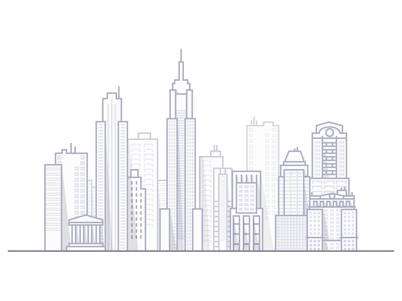 New York Rising animation buildings city cityscape illustration new york skyline