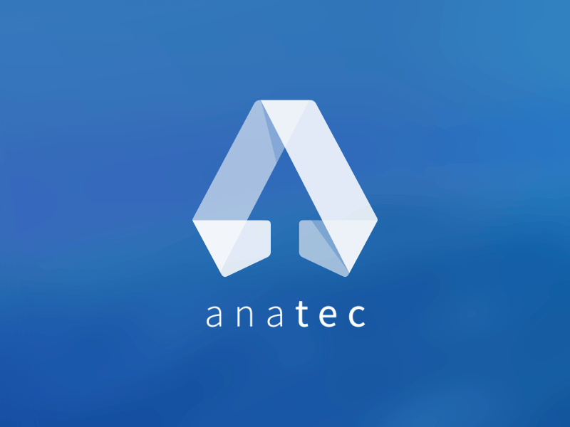 Anatec logo a animated arrow cursor emblem finance fold growing letter logo mark