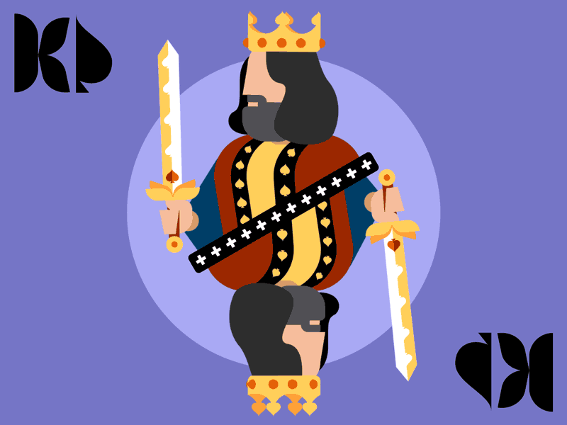 crisscross / 023 animation cards cross crown illustration jack king loop motion queen spade sword