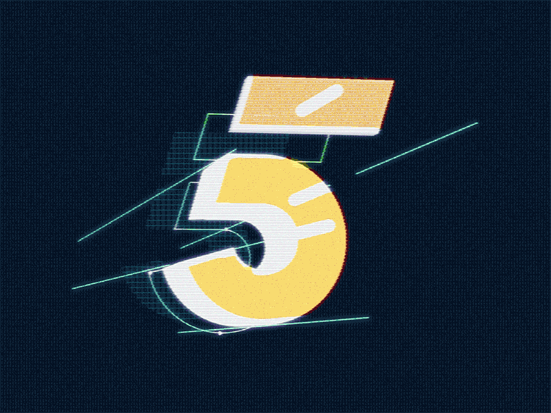 #5 - 36 Days Of Type 36daysoftype 5 channel logo retro television tv vhs