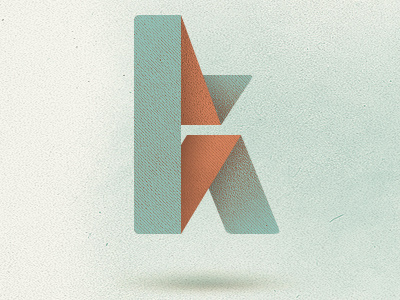 Kinetic Art app k kinetic art letter logo photoshop textured