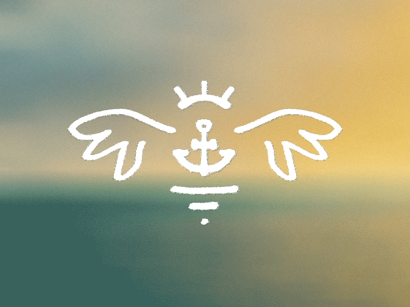 Handcrafted Anchor [gif] @2x anchor animated drawing gif handcrafted icon photoshop sea sun wings