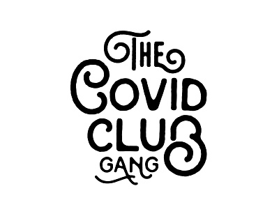 The Covid Club Gang branding design illustration logo typography