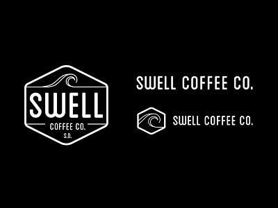 Swell Coffee Co. branding coffee logo san diego surf
