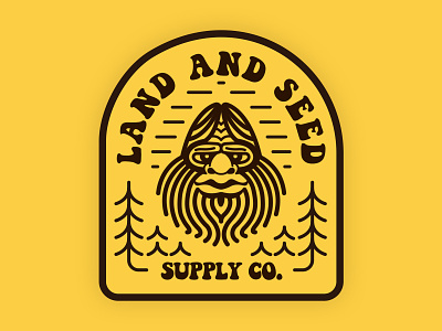 Sasquatch Land And Seed design illustration logo