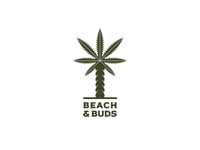 Beach And Buds design illustration logo