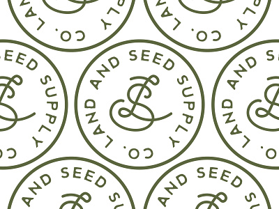 Land And Seed Emblem design illustration logo typography