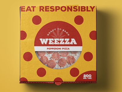 Pepperoni Weeddza cannabis design illustration package design pizza