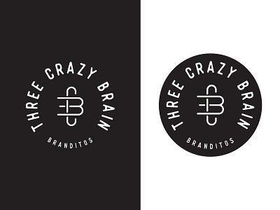 Three Crazy Brain branding logo typography