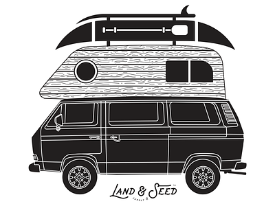 Vanderland branding camping design illustration logo