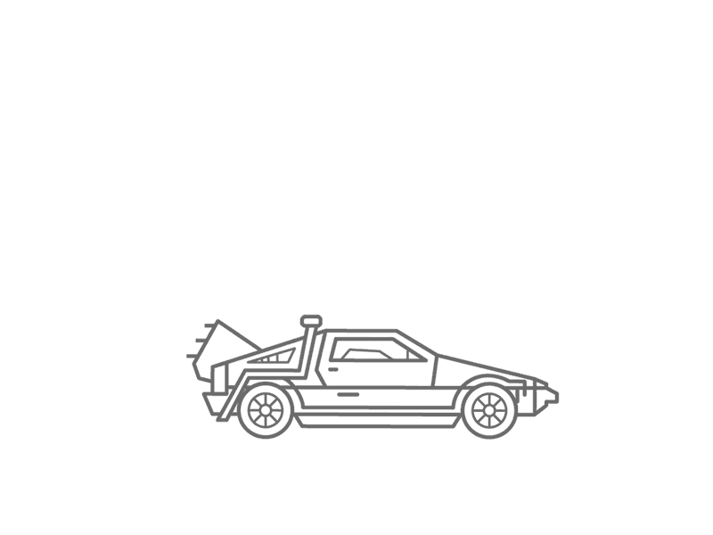 DeLorean after effects motion animation back to the future delorean loop