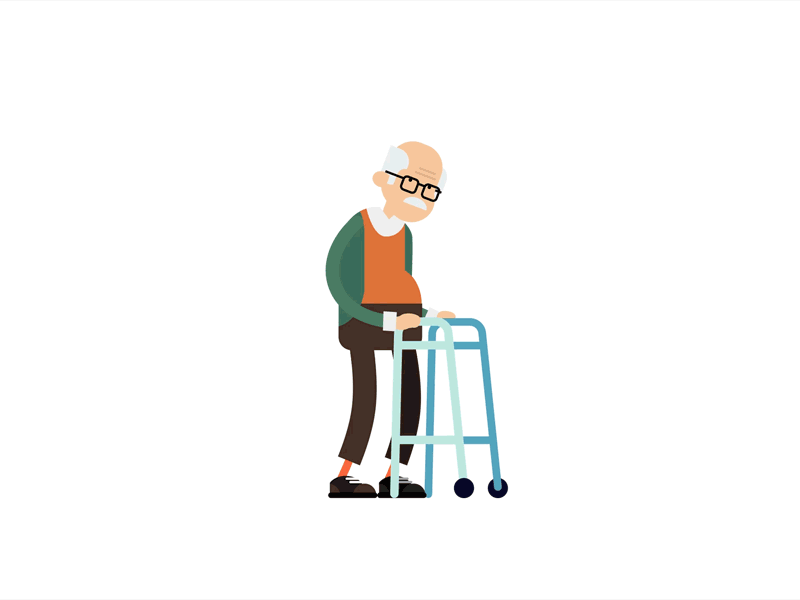 Gramps after effects gif gramps grandpa loop walk cycle walker