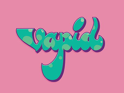 Vapid handlettering script type typography vector
