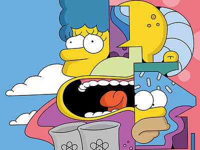 Simpsons Mashup abstract illustration illustrator photoshop thesimpsons vector