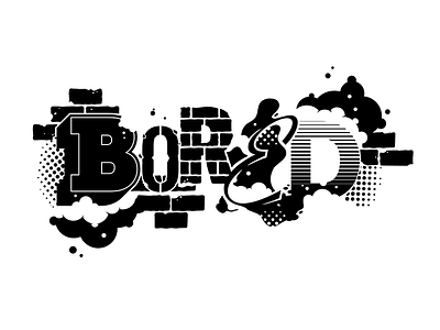 Bored type abstract design illustrator photoshop type vector