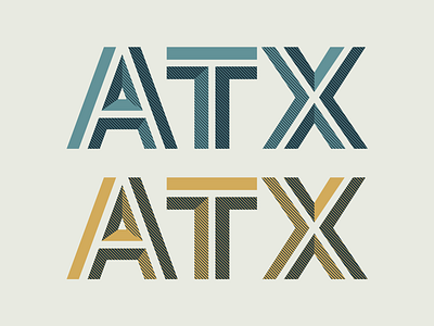 ATX Custom Lettering design halftone illustration lettering shading typography vector