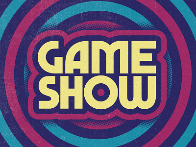 Game Show Poster halftones poster poster design vintage