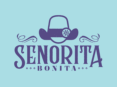 Señorita Bonita Logo 2 branding illustration logo logo design logos typography