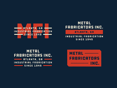 Metal Fabricators Inc. Logo Work branding design logo logo design texture typography vector