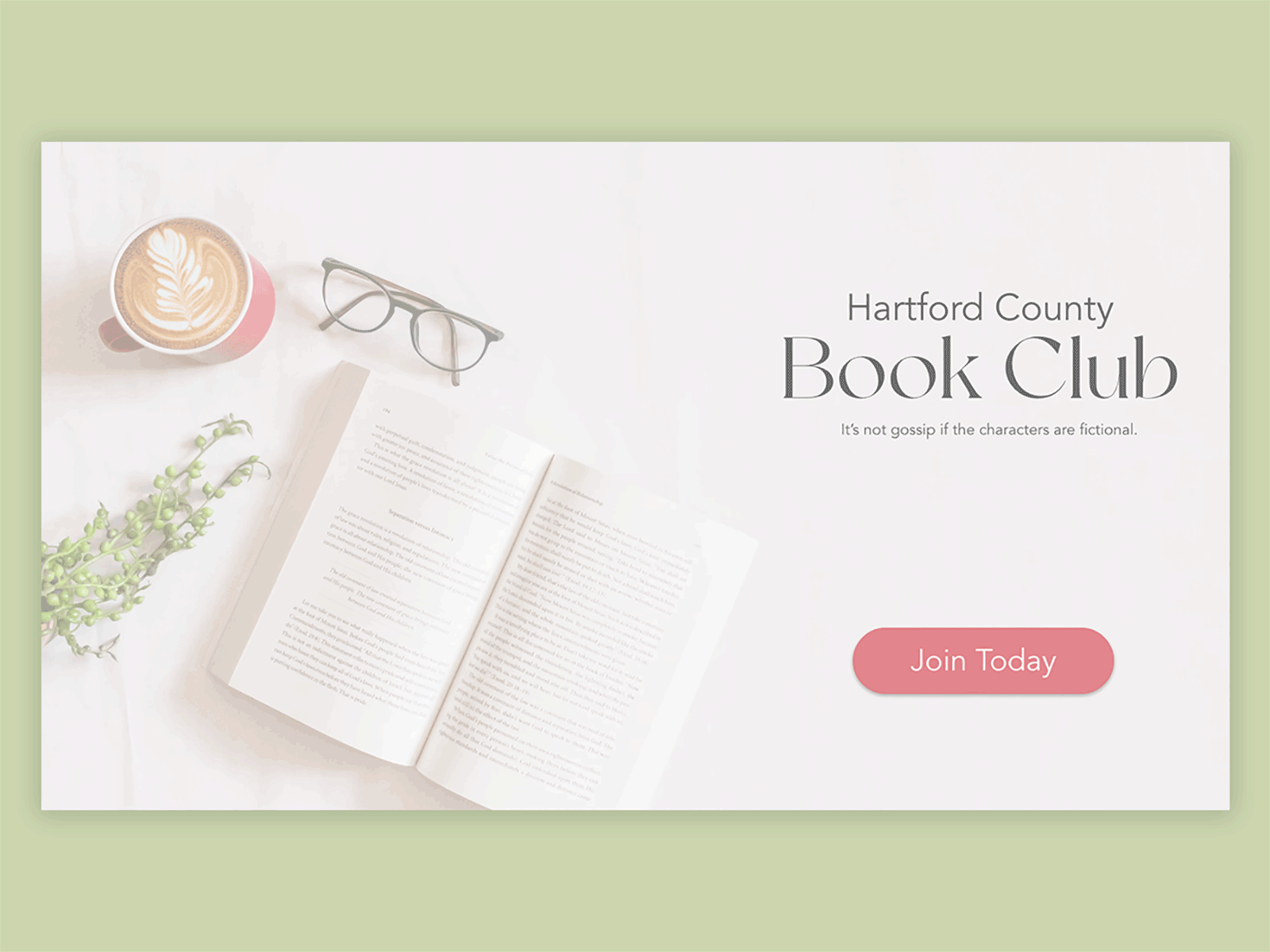 Simple Book Club Popup by Amanda Marie on Dribbble