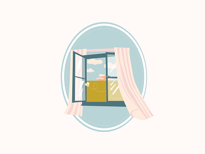 With windows wide open- Weekly Warm Up Challange graphic design illustration
